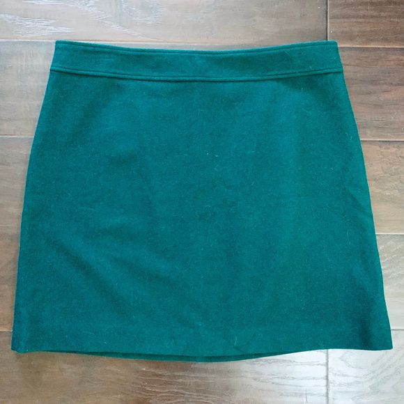 J. Crew Dresses & Skirts - NWT J. Crew Dark Hunter Green Wool-Blend A-Line Mini Skirt (Classic Work Skirts)